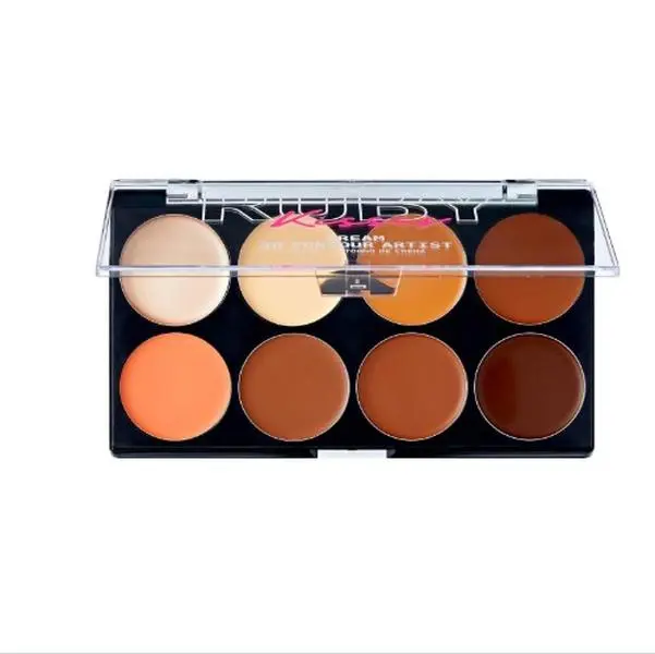 Ruby Kisses Flawless Finish 3D Contour Cream Makeup Palette, Lightweight, Multi-Palette, Sculpt, Highlight, Dark Medium Cosmetic Bronzer