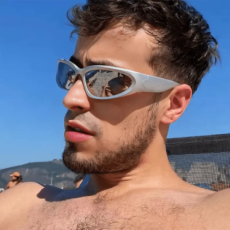 1 pair of European and American Y2K millennial style high-end future fashion glasses, INS trendy new product, suitable for daily wear, parties and street shooting, showing personal charm and avant-garde style.