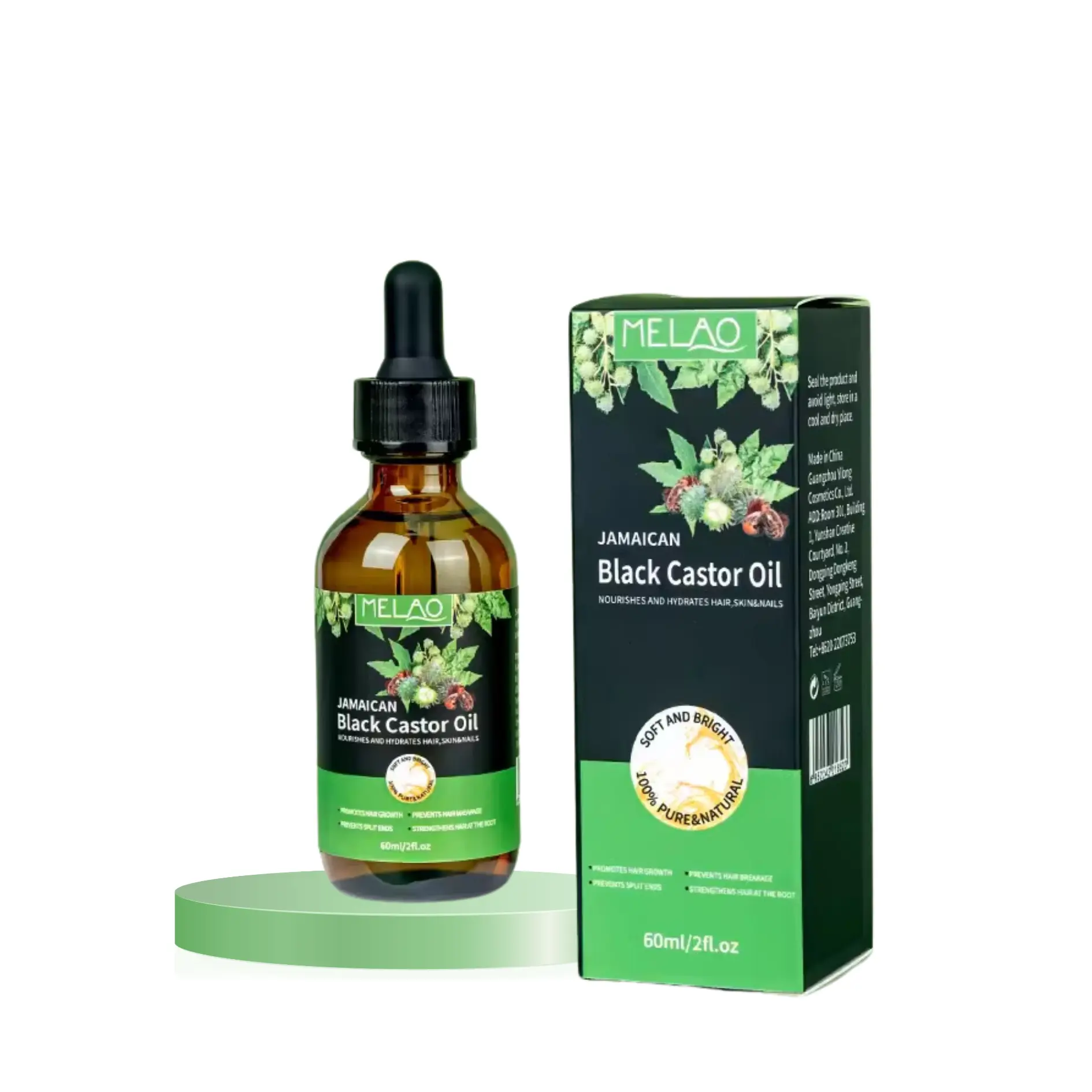 Unrefined Jamaican Black Castor Oil for Hair, Face, and Body Moisturizing - Body Care