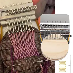 Small Loom Speedweve Type Weave Tool,darning Loom Quickly Mini Mending Convenient Darning Loom for Mending Jeans Socks Clothes Loom Machine Makes Beautiful Stitching Diy Weaving Arts Multifunctional Home Sewing