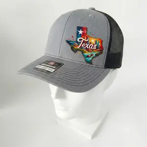 Texas Independence Day Trucker Hat Leather Patch Full Color Print for Men Women, USA Flag Patriotic Baseball Cap, 4th of July Gift Idea, American Freedom Cowboy Style Snapback Hat, Veterans Day Rodeo Travel Outdoor Cap, USA Pride Apparel