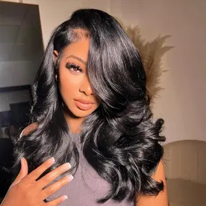 250% Density Side Part Glueless LayerCut Wig 6x8 Lace Closure Wig Body Wave Pre Cut Pre Bleached Ready Go Wigs