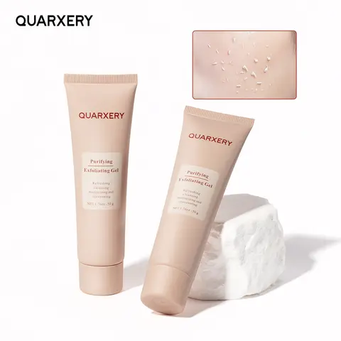 QUARXERY Gentle Exfoliating Gel Tube, 50g Plant-Based Formula for All Skin Types - Gel Face Scrubs & Peels, Softening Cleaning Face Scrubs & Peels, Brightening Exfoliating Moisturizing, Cleansing, Boosts Radiance