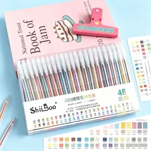 8-60 Color Glitter Gel Pen Set, 1mm Bullet Tip, Large Capacity, Ideal for Drawing, DIY, Note-Taking, Creative Art Supplies, Gel Pens Set