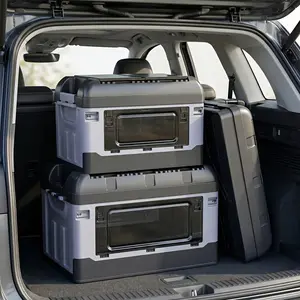UTEK Foldable Car Storage Box, Car Storage Organizers, Large-Capacity Trunk Organizer, Thickened, wear-resistant and sturdy, with multi-compartment design for neat sorting, Compact and portable, ideal for outdoor, Perfect for sedans, SUVs and vans