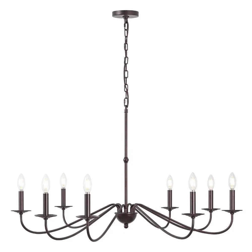 Wicklow 40" 8-Light Bohemian Farmhouse Iron LED Chandelier