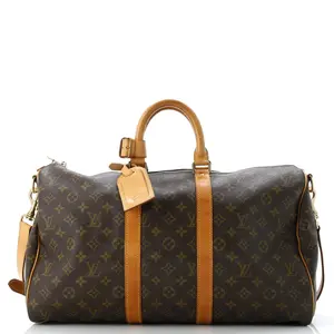 Pre-owned Louis Vuitton Canvas Coated Travel Bags Keepall Bandouliere Bag Monogram Canvas 45 by Rebag