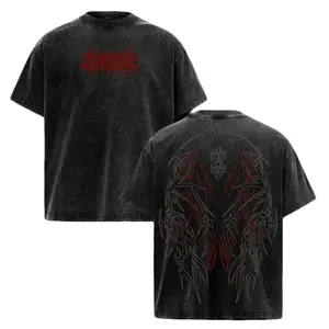 Men's Berserk Graphic Tee - Vintage Washed Oversized Heavy Cotton Pump Cover, Dark Aesthetic Unisex Menswear Top for Gym, Casual Wear, Fitness Fans Tshirt Crewneck Tropical Tropical T-Shirt Streetwear Short Sleeve