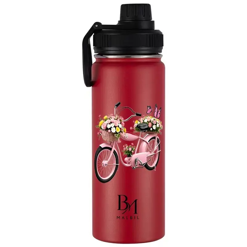 MALBIL 22oz Insulated Tumbler  Stylish stainless steel tumbler designed to keep your drinks hot or cold for up to 24 hours. Features a convenient carry handle, perfect for work, gym, travel, school, and everyday hydration. Durable, reusable, and easy