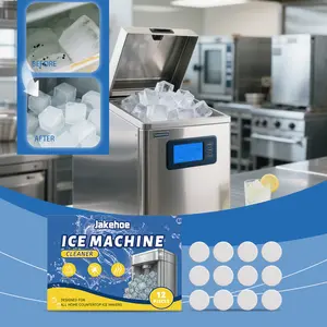 Ice Machine Cleaner Maker Descaler - 12 Clean Tablets for Ice Machine, Compatible with Opal, Helps Remove Hard Wate, Citric Acid