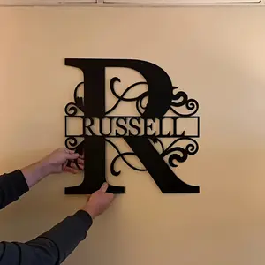 1pc Customizable Metal Sign, Personalized Split Letter Metal Craft Signage, Custom Letter, Perfect Gift For Friends & Family, Wall Art, Home Decor Nameplate Customized Decoration