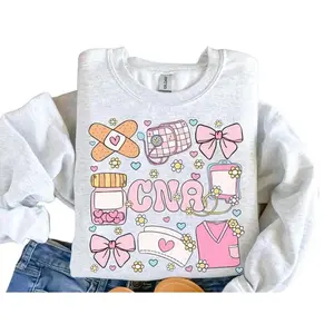 CNA Nurse Coquette Sweatshirt / T-Shirt / Hoodie, Certified Nursing istant k Bows Crewneck Sweater, Nurse istant Shirt Gift for CNA