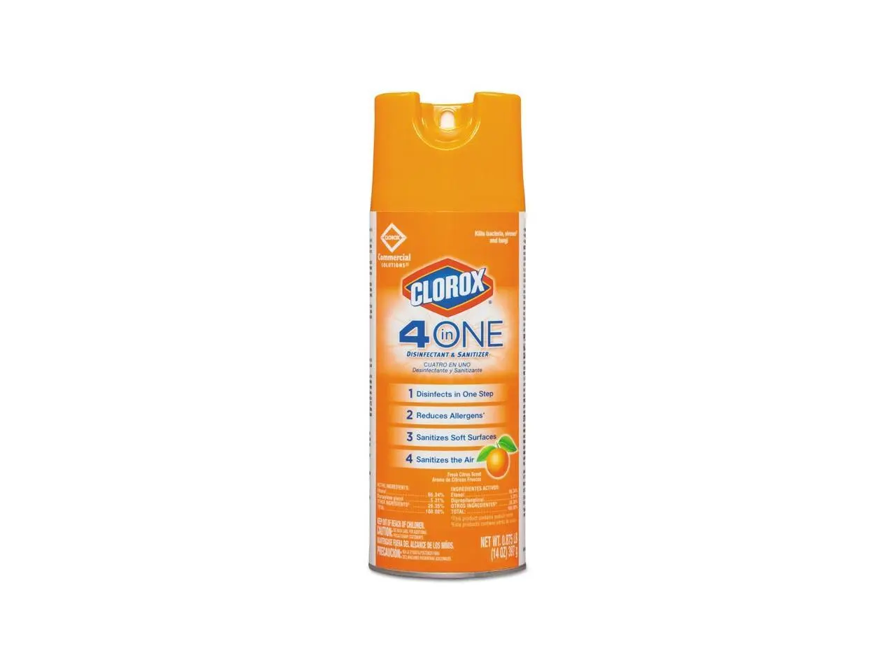 4-IN-ONE DISINFECTANT AND SANITIZER, CITRUS, 14 OZ AEROSOL 4-IN-ONE DISINFECTANT AND SANITIZER, CITRUS, 14 OZ AEROSOL