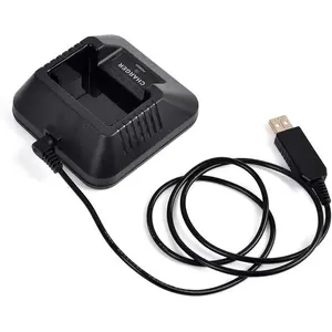 Two Radio USB Plug Charger Walkie Talkie Desktop Battery Charger for Baofeng UV-5R UV-5RA UV-5RB UV-5RC UV-5RD UV-5RE UV-5Replus TYT TH-F8 Ham Radio