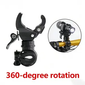 360 Degree Rotating Bicycle Light Bracket, U-Type Bike Light Holder, Universal Flashlight Clip, Stable Non-Slip Cycling Gear Accessory, Bicycle Parts