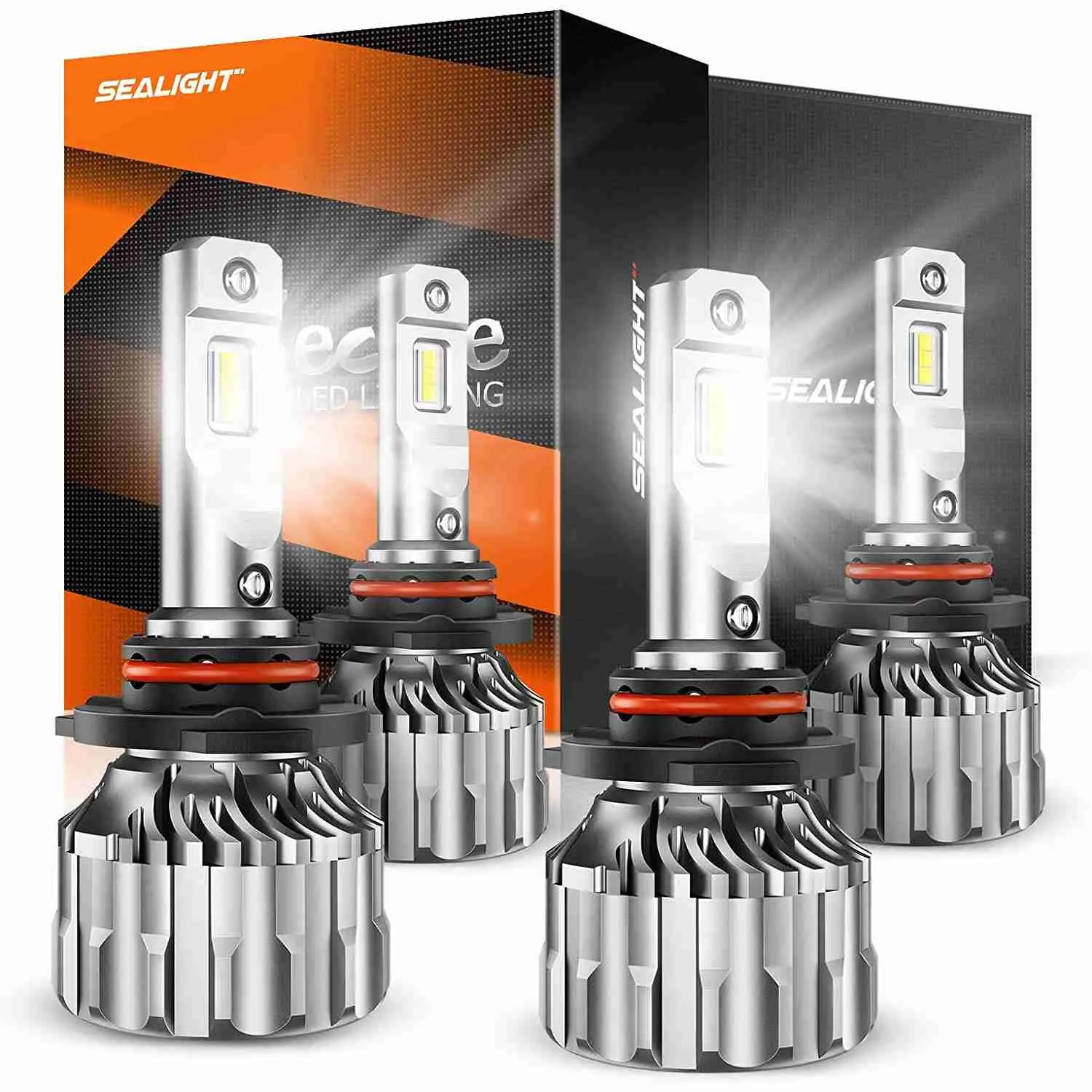 1997 GMC C3500 9005/HB3 9006/HB4 140W 6500K White LED Headlight Bulbs 2Pairs SEALIGHT S6