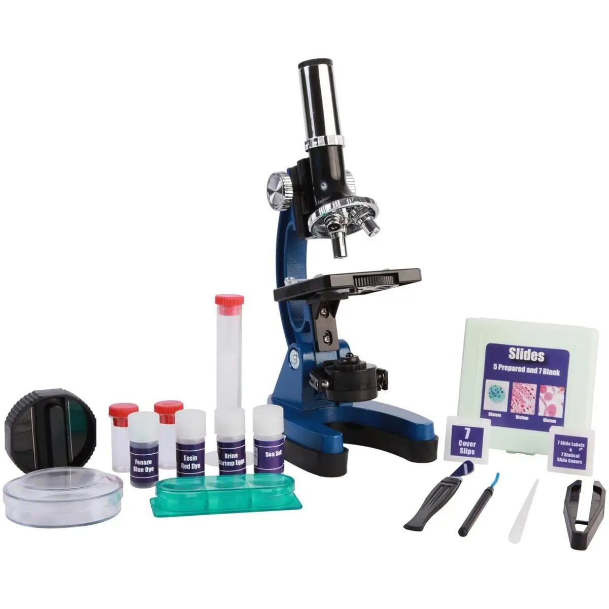 ExploreOne 900x Microscope Set with Rotating Lenses, Zoom Eyepiece, and Protective Case for School & Educational Office Supplies, Compound View