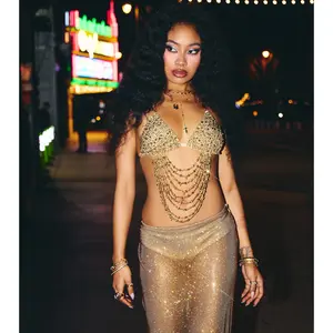 Festival Headliner Beaded Triangle Bralette