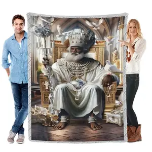 God the Father Blanket | Almighty Faith Christian Throw | Spiritual Living Room Decor & Religious Gift Christian Blanket Prayer Blanket Perfect for living room decor, prayer spaces, churches meaningful Christian religious gift for family and friends