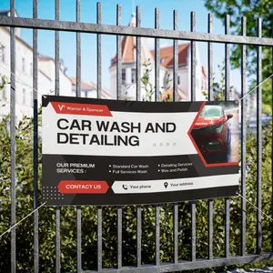 Car Wash and Detailing Banner size 48" x 24"
