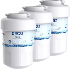 Waterspecialist Refrigerator Water Filter Replacement for MWF®, SmartWater® MWFP, MWFA, GWF, HDX FMG-1, WFC1201, GSE25GSHECSS, PC75009, RWF1060, Kenmore® 9991, 3 Filters