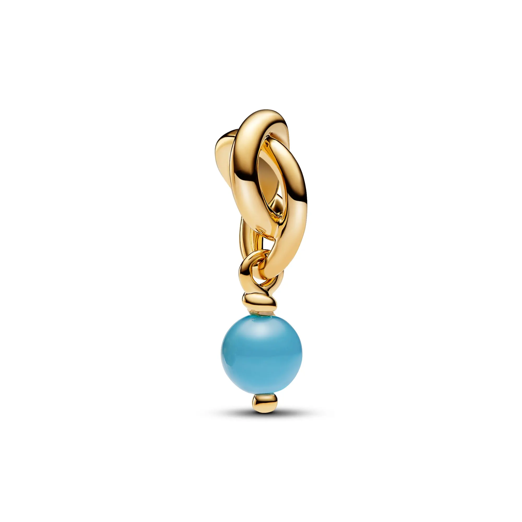 Pandora Moments Turquoise Blue Eternity Circle Dangle Charm 763462C12, Charms & Pendants, Circle Shape Round Pendant for Unisex Wear Adults