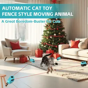 Interactive Indoor Cat Toy Wheel Trainer, Adjustable Speed Simulation Hunting Toy, New Cat Running Machine for Cats