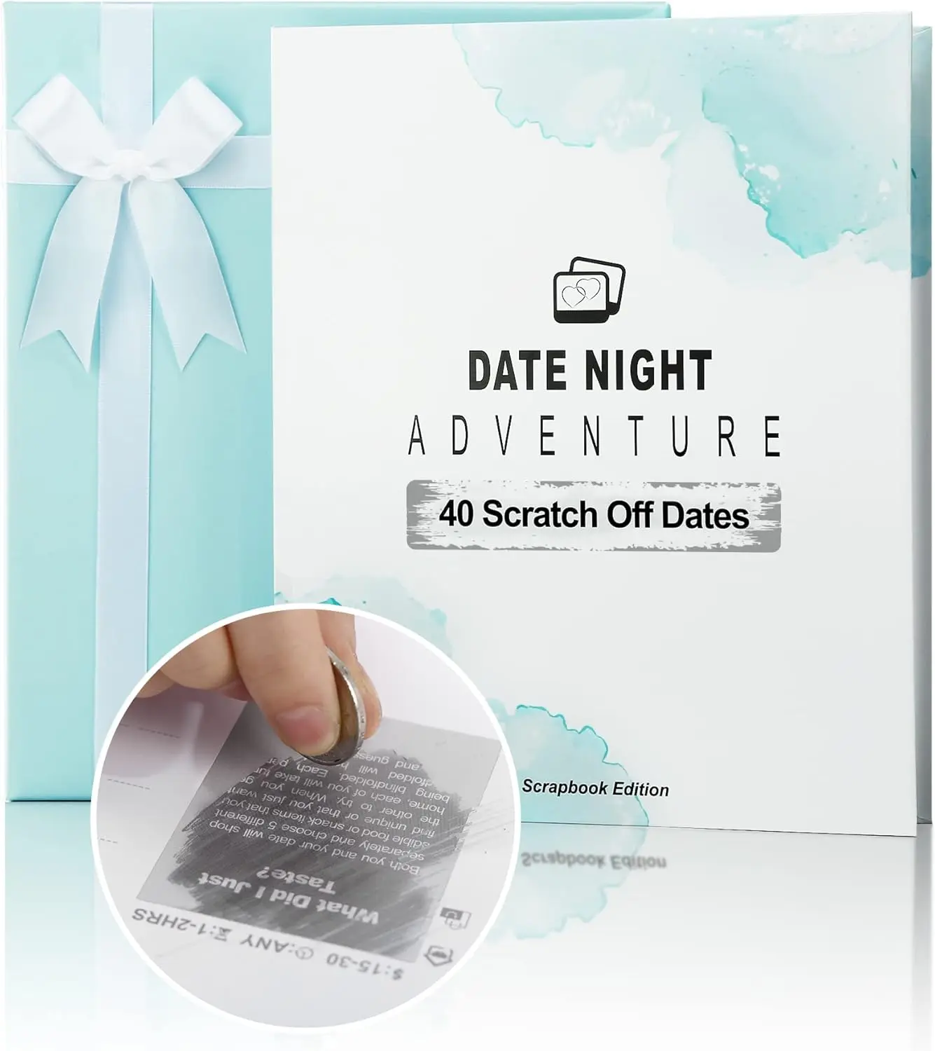 Date Night Adventure Scratch Off Card Game for Couples - 40 Unique Couples Activities, Creative Romantic Games & Intimacy Challenges, Perfect Anniversary & Wedding Gift for Him and Her, Scratch Off Dates