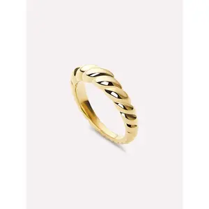 Gold Twist Ring - Rope Slim