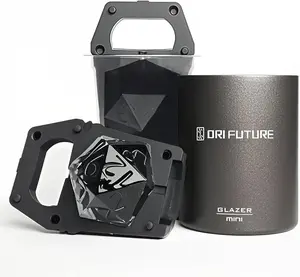 ORI FutureClear lce Cube Maker,2.55 Inch Stainless Steel Large Clear Ice Ball Maker,Silicone MINI Round Ice Cube Mold for Cocktails, Drinks & Bourbon,Whiskey Gifts for Men Woman,Take up Little Space