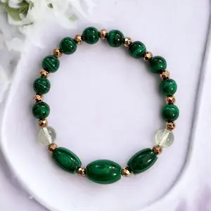 Malachite: Positive Transformation, Protection, Grounding, Mental Clarity Bracelet