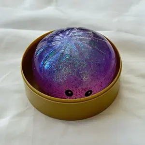 Nightclub Purple Color Squishy Glitter Shiny Dumpling Viral Dumplings Bun Trending Stress Relief Toy