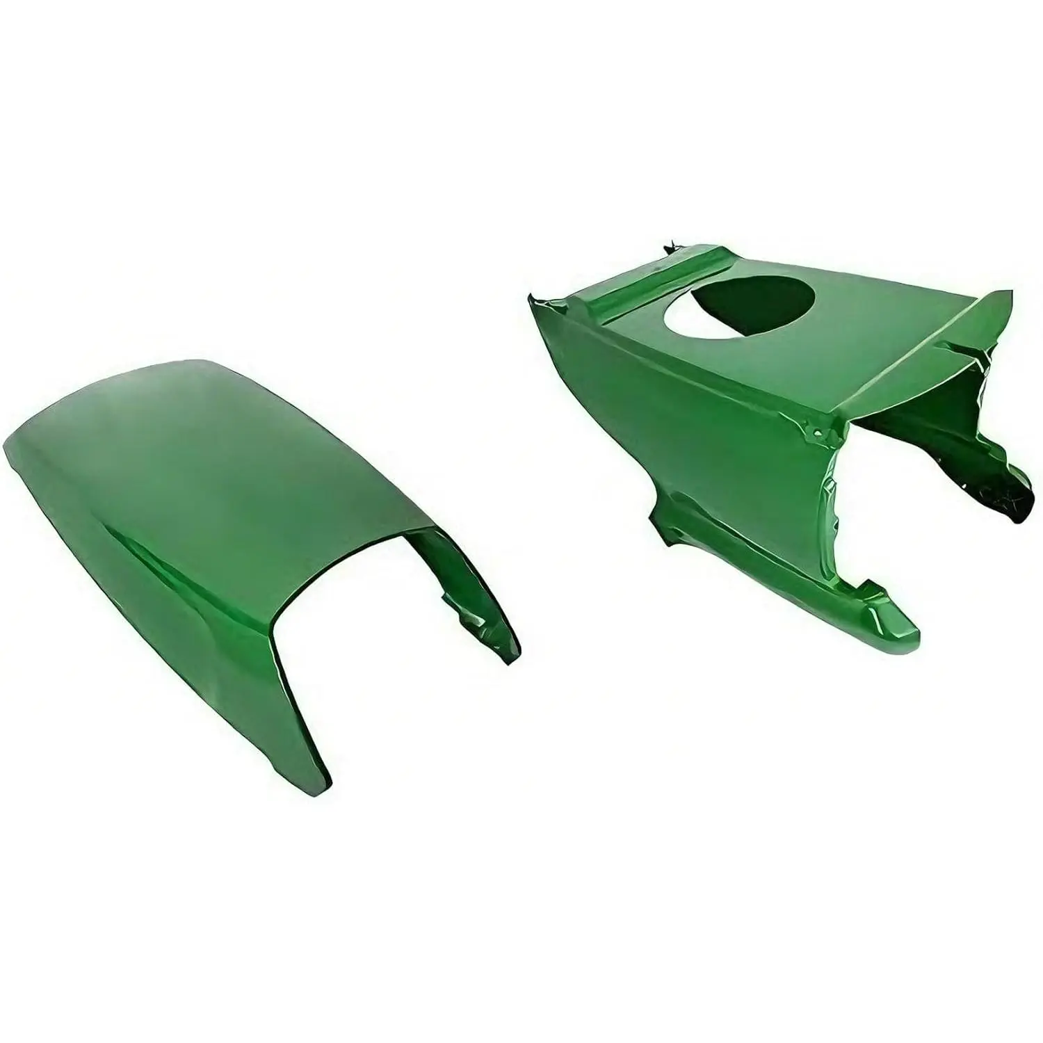 ECOTRIC Plastic Full Upper & Lower Hood Set with Parts, Hardware - Resists Fading, Compatible with John Deere LT Series (LT133,LT150,LT155,LT160,LT166,LT170,LT180,LT190,LTR155,LTR166,LTR180), Replaces AM132530,AM131759, Hood + Parts Replacement Kit
