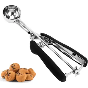 1Tbsp/15 ml/0.5oz Cookie Scoop Ice Cream Scoop, 18/8 Stainless Steel Cookie Scooper for Baking with Trigger Release and Non-slip Grip for Cookie Dough Ice Cream