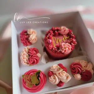 KayLe Cake & Cupcake Bento Box with Clear Lid and 5 Cupcake Insert | Bakery Treat Box, 10x10x5 inches | 100% Recyclable