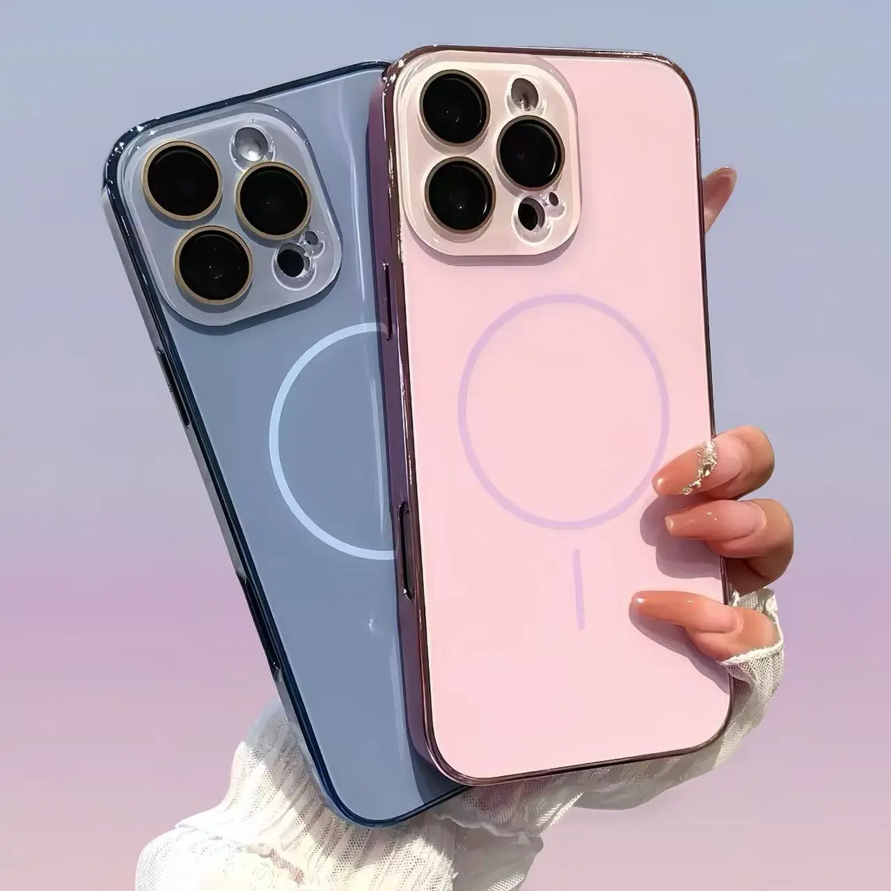 Magnetic shockproof and anti-fall matte case, with its own lens protective film and anti-fingerprint mobile phone case, suitable for iphone16promax, 15, 14, 13,12、11ProMax, luxury magnetic mobile phone case Protection Wireless