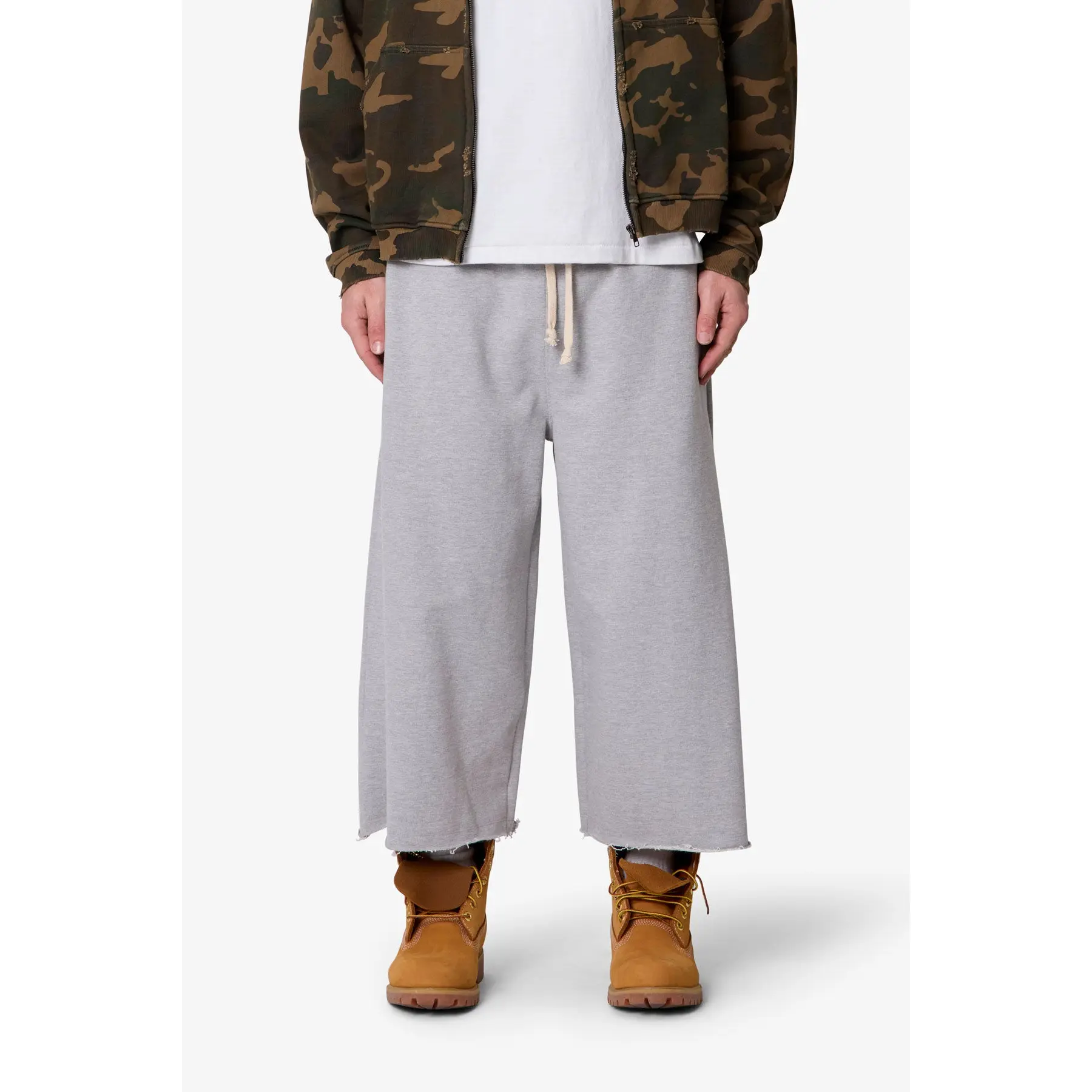 mnml Extra Long Terry Sweatshorts - Heather Grey