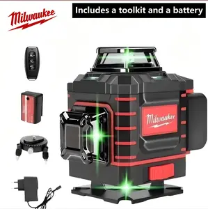 Milwaukee 4D 16 Lines Laser Level – 360° Self-Leveling, High-Visibility Green Beam, Remote Control – Complete Layout Solution
