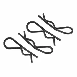 Arrma 1/8th Scale Black Bent Body Clips (4pcs) ARAAR320335