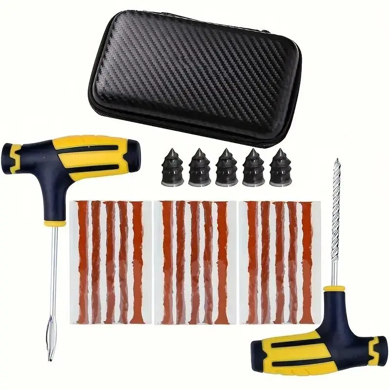 Car Tire Repair Kit with Emergency Tools, 22pcs/set Car Tire Repair Kit with Patches & Sealant, Easy-to-Use for Quick Fixes