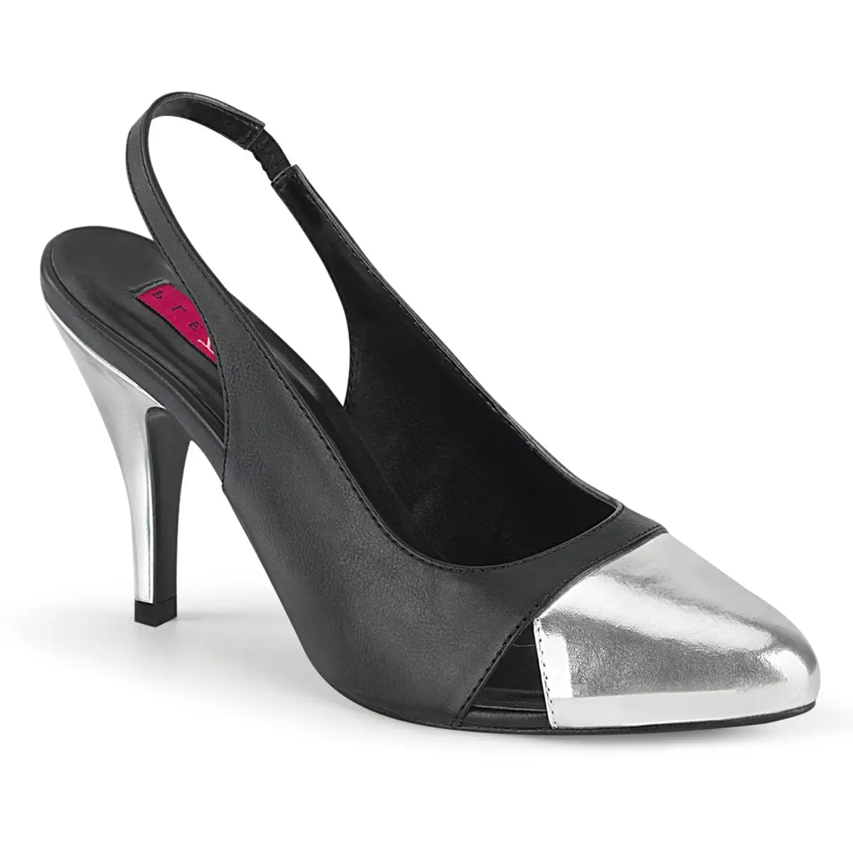 Women's Heeled Sandals - Comfortable Heels, Stylish Statement Shoes, Cut Out Footwear for Evening (Dream-405), Side Cut-Outs, Chic, Party, Slingback, High Heels Women's Sandals, Silver