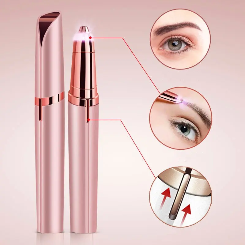 Eyebrow Trimmer for Women Rechargeable Painless Electric Razor Portable Precision Epilator for Eyebrow and Face Hair Removal