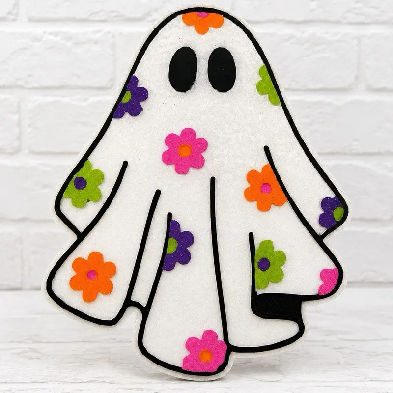 Floral Ghost Car Freshie | Cute Halloween Air Freshener | Handmade Scented Ghost Car Charm | Spooky Cute Fall Decor