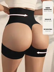 1 Count Women's High-Waist Seamless Shaping Show One's Buttocks Bottoms, Smooth Tummy Control Body Shaper Shorts, Comfort Butt Lifter Shaper Panty, Soft Stretch Fabric Breathable Panties, Ideal for Daily Wear, Workout & Yoga, High Compression Shapewear