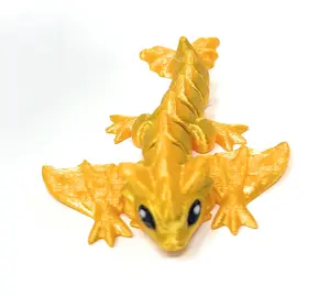 Gocutouts Baby Wyvern Dragons Gold Figures - Bulk Packs 3d Printed Golden Color