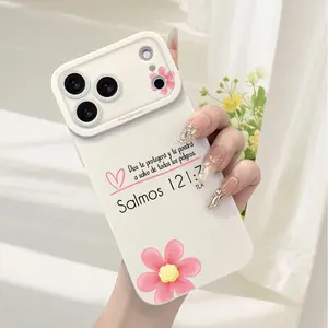 Spanish Bible Verse Angel Eye Printed Smartphone Casing, Creative Fashion Protective Cellphone Accessory & Protector for iPhone 11-17 Plus Pro Max, Unisex Ideal Valentine’s Day New Year Gift for Loved Ones