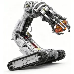 1468-Piece Upgraded Technical Tracked Robot Arm Building Block Kit, STEM Educational Toys for Kids, Remote & APP Controlled, Stress Relief Toy for Ages 8-14 & Adults