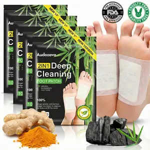 10/20/40pcs Natural Detox Foot Pads & Patches for Feet - Bamboo Vinegar & Ginger Deep Cleansing - Support Better Sleep, Stress Relief & Body Refresh Herbal Ingredients