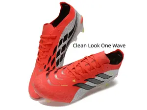 Gradient speed soccer cleats with sleek aerodynamic upper and firm-ground stud outsole for explosive bursts