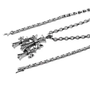 Necklace Cross Pendant Sanskrit Necklace Diamond Cross Personalized Men's and Women's Necklaces